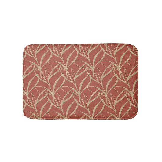 Tapis De Bain Aquarelle en terre cuite Boho (Devant)