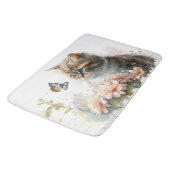 Tapis De Bain Aquarelle et papillon (Angle)