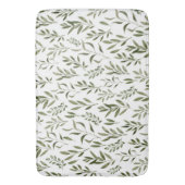 Tapis De Bain Aquarelle Eucalyptus Motif Feuille (devant Vertical)