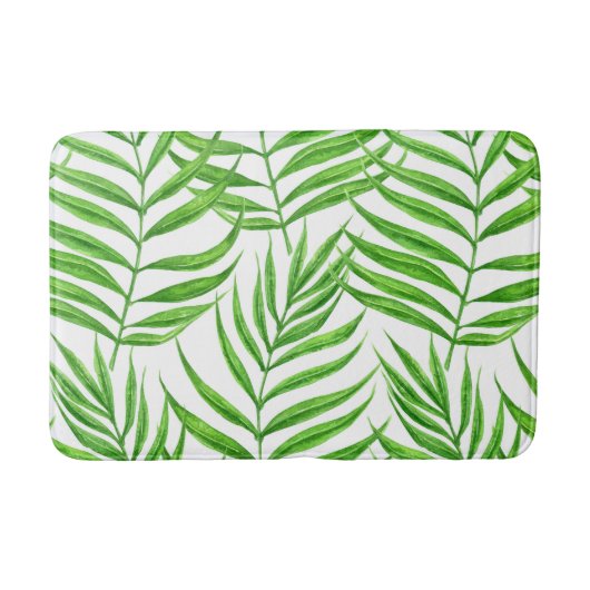 Tapis De Bain Aquarelle feuille de palme (Devant)