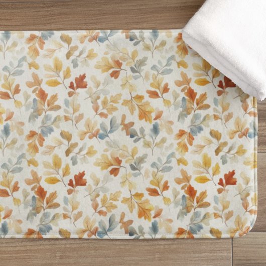 Tapis De Bain Aquarelle Feuilles Automnes - Cosy Fall Nature