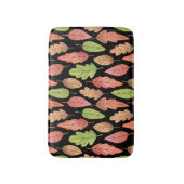 Tapis De Bain Aquarelle feuilles d'automne : motif transparent (Devant (Vertical))