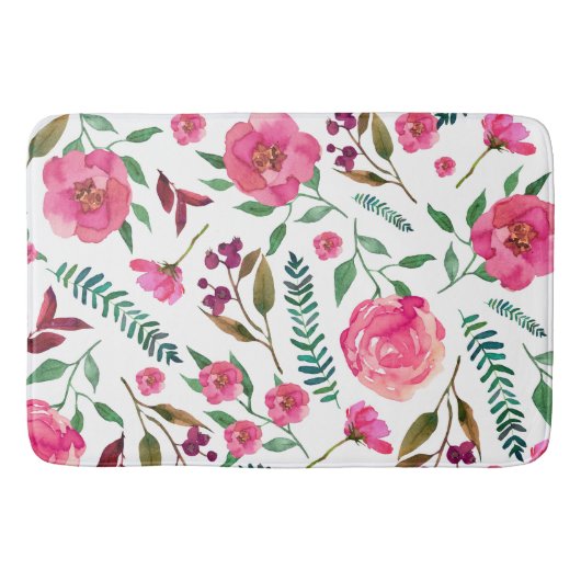 Tapis De Bain Aquarelle Florale (Devant)