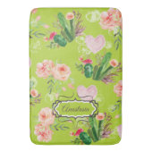 Tapis De Bain Aquarelle Florale Cactus personnalisé (devant Vertical)