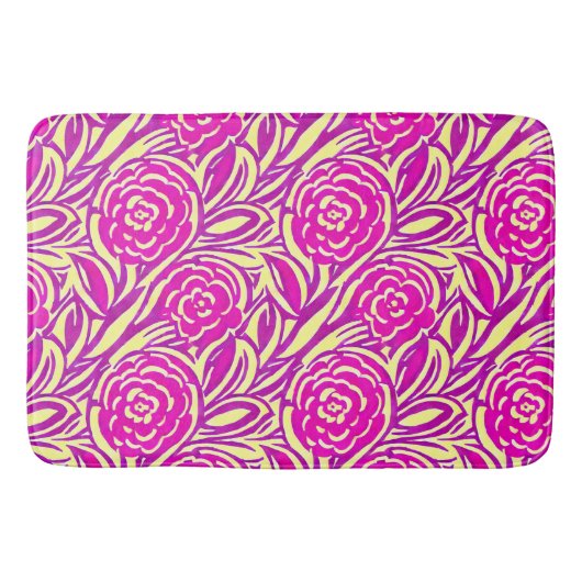Tapis De Bain Aquarelle florale de Boho brillant (Devant)