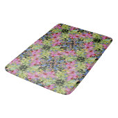 Tapis De Bain Aquarelle Florale motif jaune vert rose (Angle)