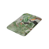 Tapis De Bain Aquarelle Forêt tropicale et Oiseaux du Toucan (Angle)