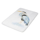 Tapis De Bain Aquarelle Great Blue Heron Oiseau Art (Angle)