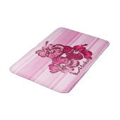 Tapis De Bain Aquarelle Hibiscus Hawaiian Tropical (Angle)