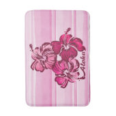 Tapis De Bain Aquarelle Hibiscus Hawaiian Tropical (Devant (Vertical))
