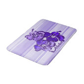Tapis De Bain Aquarelle Hibiscus Hawaiian Tropical (Angle)