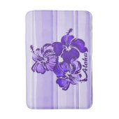 Tapis De Bain Aquarelle Hibiscus Hawaiian Tropical (Devant (Vertical))