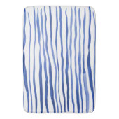 Tapis De Bain Aquarelle irrégulière lignes simples - bleu (devant Vertical)