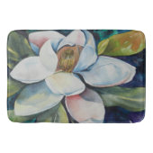 Tapis De Bain Aquarelle Magnolia Fleur et Feuilles (Devant)