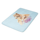 Tapis De Bain Aquarelle mignonne Mère Lion & Cub (Angle)