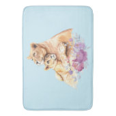 Tapis De Bain Aquarelle mignonne Mère Lion & Cub (devant Vertical)