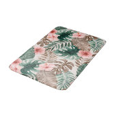 Tapis De Bain Aquarelle moderne Boho Tropical Floral (Angle)