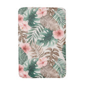 Tapis De Bain Aquarelle moderne Boho Tropical Floral (Devant (Vertical))