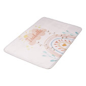 Tapis De Bain Aquarelle monogramme mou Arc-en-ciel enfants (Angle)
