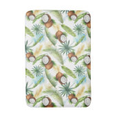 Tapis De Bain Aquarelle Motif de noix de coco tropicale (Devant (Vertical))