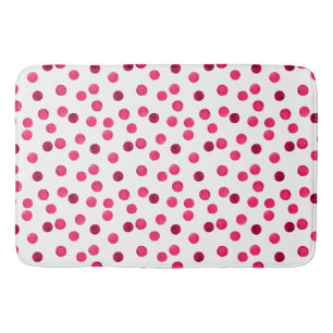 Tapis De Bain Aquarelle motif de points rouges aquarelle