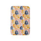 Tapis De Bain Aquarelle Motif Floral Rétro (Devant (Vertical))