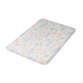 Tapis De Bain Aquarelle Narwhal et Motif de phoque (Angle)