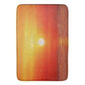 Tapis De Bain Aquarelle Océan Sunset Summer Beach Waves (devant Vertical)