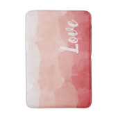 Tapis De Bain Aquarelle Ombre rouge et rose Gradient Love (Devant (Vertical))
