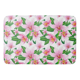 Tapis De Bain Aquarelle Orchidées Design 12