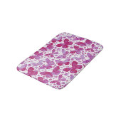 Tapis De Bain Aquarelle papillon rose (Angle)