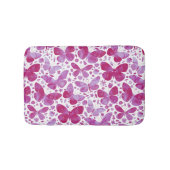 Tapis De Bain Aquarelle papillon rose (Devant)