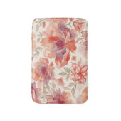 Tapis De Bain Aquarelle Pastel Fleurs clair Orange (Devant (Vertical))