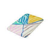 Tapis De Bain Aquarelle patchwork : style de peinture sale. (Angle)