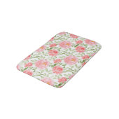 Tapis De Bain Aquarelle Peonies Motif Floral (Angle)