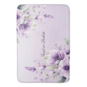 Tapis De Bain Aquarelle Purple Floral Mat (devant Vertical)