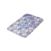 Tapis De Bain Aquarelle rose bleu Dreamcatcher Moderne Boho (Angle)