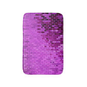 Tapis De Bain Aquarelle rose chaud à thème fille (Devant (Vertical))