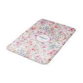 Tapis De Bain Aquarelle rose - Motif floral (Angle)