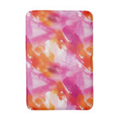 Tapis De Bain Aquarelle rose orange Abstrait (Devant (Vertical))