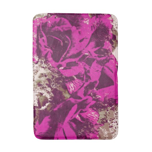 Tapis De Bain Aquarelle Rose violet (Devant (Vertical))