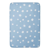 Tapis De Bain Aquarelle Snowflakes Motif bleu (devant Vertical)