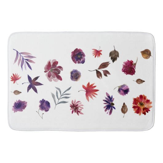 Tapis De Bain Aquarelle tendance Floral (Devant)