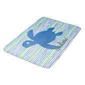 Tapis De Bain Aquarelle Tortue de mer Shibori rayée (Angle)