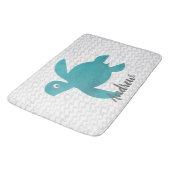 Tapis De Bain Aquarelle Tortue marine Shibori Wave (Angle)