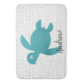 Tapis De Bain Aquarelle Tortue marine Shibori Wave (devant Vertical)