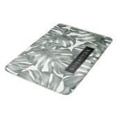 Tapis De Bain Aquarelle tropicale Oasis moderne Feuille Motif (Angle)