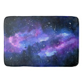 Tapis De Bain Aquarelle Universe de l'espace galaxique violet (Devant)