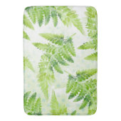 Tapis De Bain Aquarelle végétale moderne Feuille verte (devant Vertical)