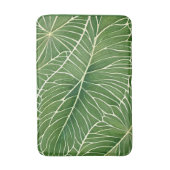 Tapis De Bain Aquarelle Vert Feuilles tropicaux (Devant (Vertical))